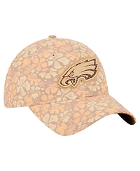 New Era Women's Tan Philadelphia Eagles Floral 9TWENTY Adjustable Hat