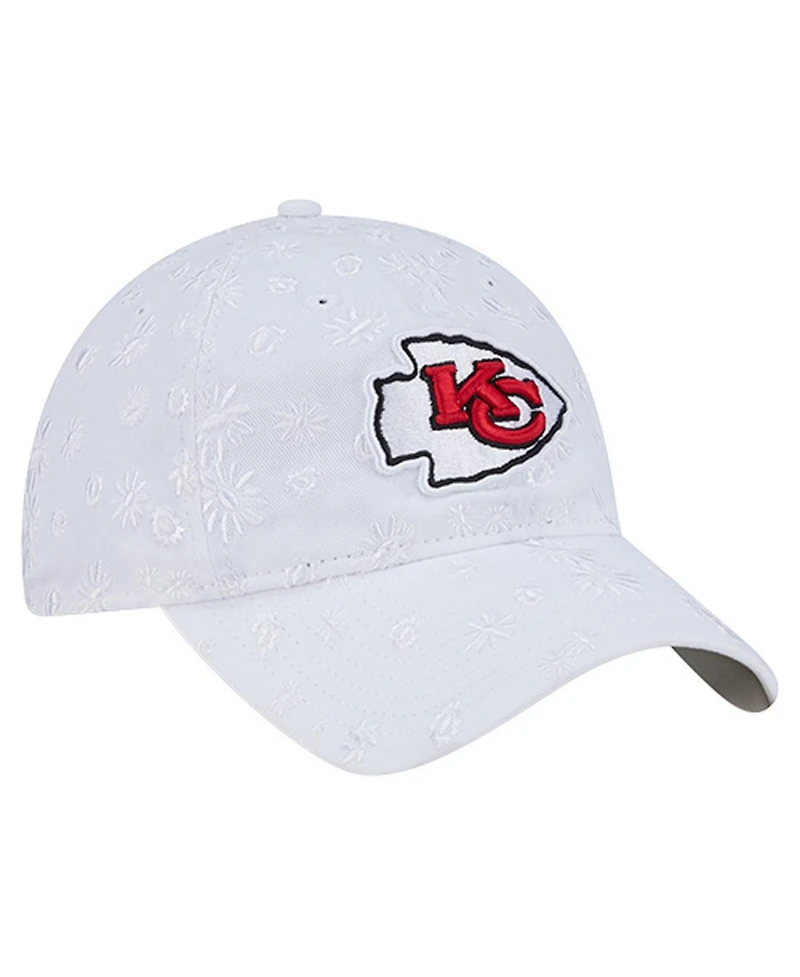 New Era Women's White Kansas City Chiefs Floral 9TWENTY Adjustable Hat