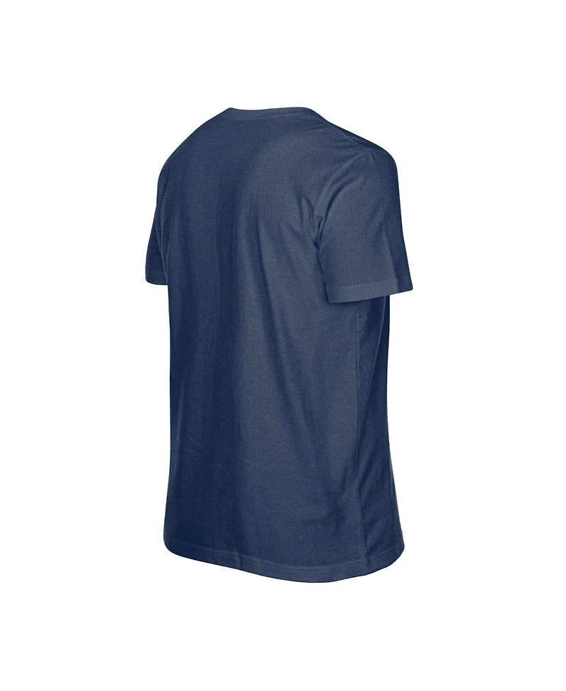 New Era Men's Navy Atlanta Braves Oversized Throwback Distressed T-Shirt