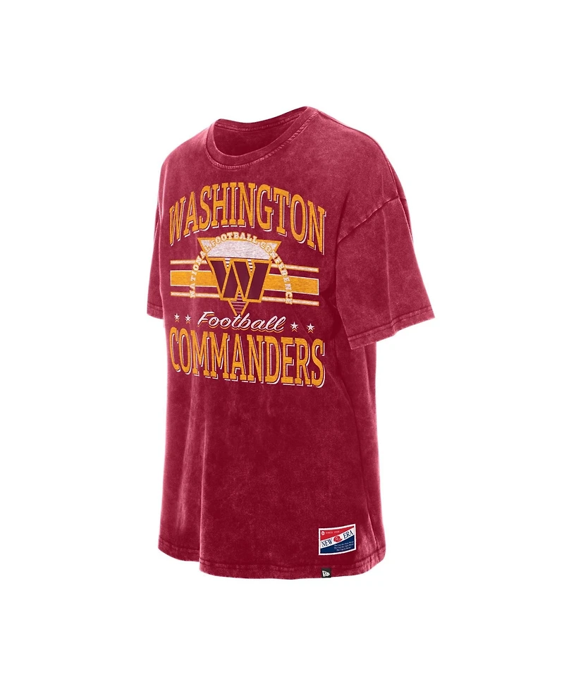 New Era Women's Washington Commanders Throwback Oversized Scoop Neck T-Shirt