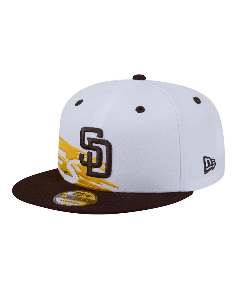 New Era Men's White/Brown San Diego Padres 9FIFTY Snapback Hat