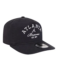 New Era Men's Navy Atlanta Braves Stacked 19TWENTY Adjustable Hat