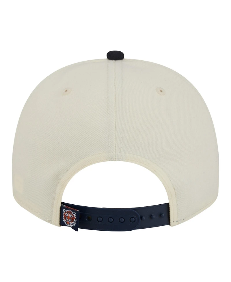 New Era Men's Cream/Navy Detroit Tigers Classic A-Frame 9FIFTY Snapback Hat