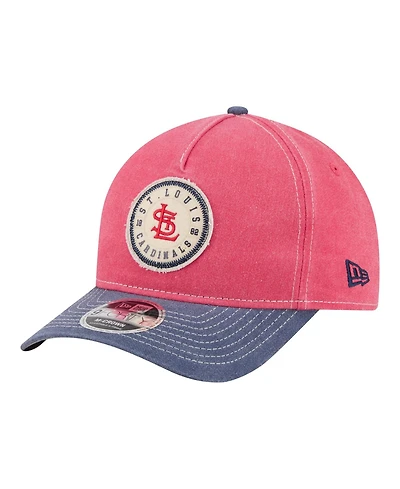 New Era Men's Red/Navy St. Louis Cardinals Felt M-Crown 9FORTY Adjustable Hat