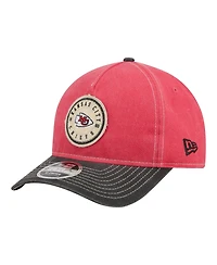 New Era Men's Red/Black Kansas City Chiefs 9FORTY Felt A-Frame Adjustable Hat