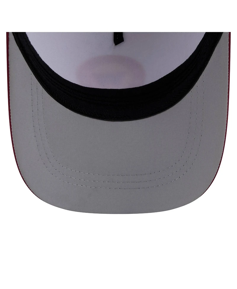 New Era Men's Gray/Burgundy Washington Commanders Patch 39THIRTY A-Frame M-Crown Perforated Flex Hat