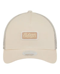 New Era Women's Light Beige St. Louis Cardinals Tonal Patch 9FORTY M-Crown A-Frame Trucker Adjustable Hat