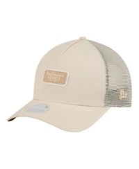 New Era Women's Light Beige San Francisco Giants Tonal Patch 9FORTY M-Crown A-Frame Trucker Adjustable Hat