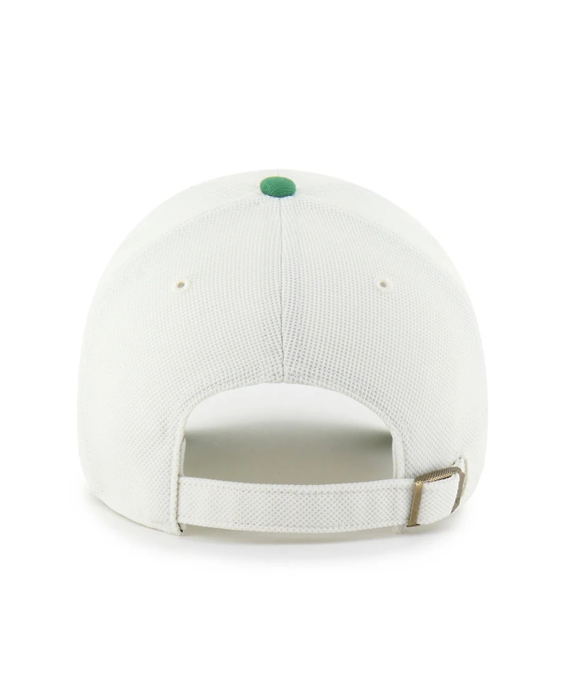 47 Brand Men's Cream/Kelly Green Philadelphia Eagles Pique Patch Clean Up Adjustable Hat
