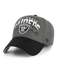 '47 Brand Men's Charcoal Las Vegas Raiders Split Block Mvp Adjustable Hat