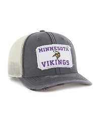 '47 Brand Men's Charcoal Minnesota Vikings Egremont Well-Worn Adjustable Trucker Hat