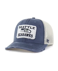 '47 Brand Men's Navy Seattle Seahawks Egremont Well-Worn Adjustable Trucker Hat