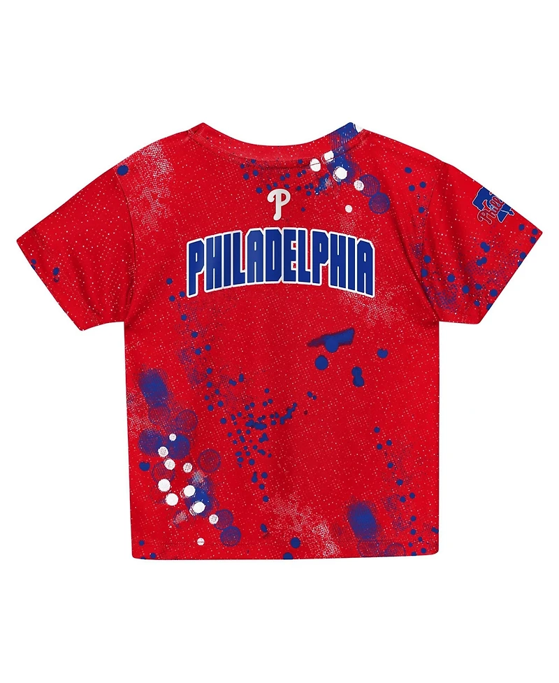 Outerstuff Preschool Red Philadelphia Phillies Pinch Hitter Infielder T-Shirt Shorts Set