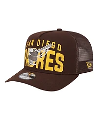 New Era Big Boys and Girls Brown San Diego Padres Logo Fade A-Frame 9FIFTY Snapback Hat