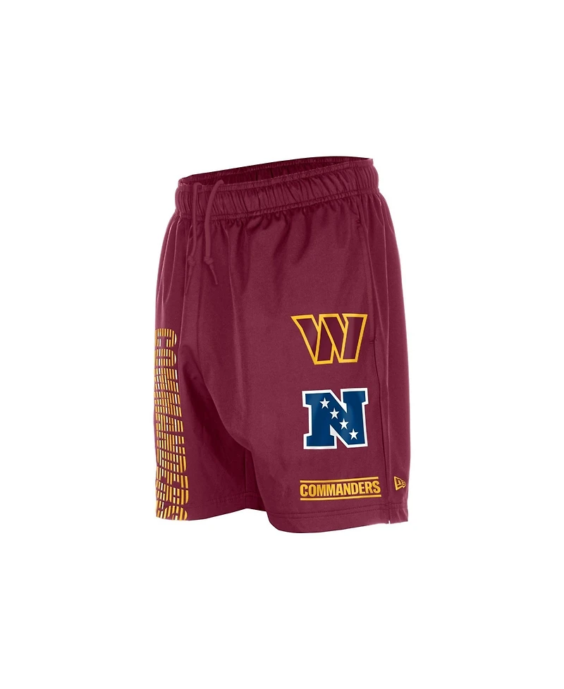 New Era Men's Burgundy Washington Commanders Match Shorts