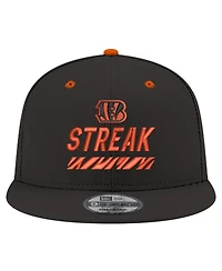 New Era Men's Black Cincinnati Bengals Streak Season Ticket Member 9FIFTY Snapback Hat