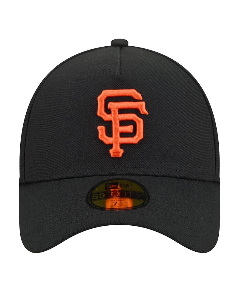 New Era Men's Black San Francisco Giants A-Frame 59FORTY Fitted Hat
