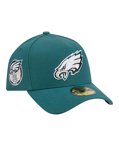 New Era Men's Midnight Green Philadelphia Eagles A-Frame 59FORTY Fitted Hat