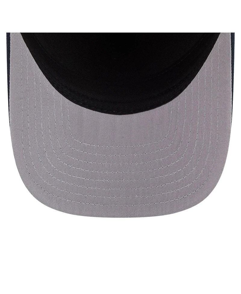 New Era Men's Navy/Natural Detroit Tigers Grained 9FIFTY A-Frame Trucker Adjustable Hat