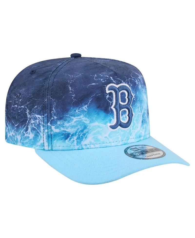 New Era Men's Light Blue Boston Red Sox Deep Water Pre-Curved 9FIFTY A-Frame Snapback Hat
