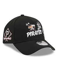 New Era Big Boys and Girls Black Pittsburgh Pirates Looney Tunes A-Frame 9FORTY Adjustable Hat