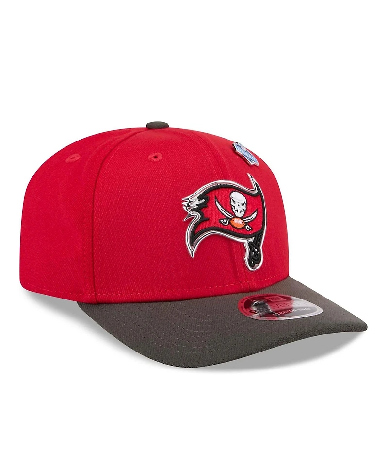 New Era Men's Red/Pewter Tampa Bay Buccaneers 2026 Nfl Draft 9SEVENTY Adjustable Hat
