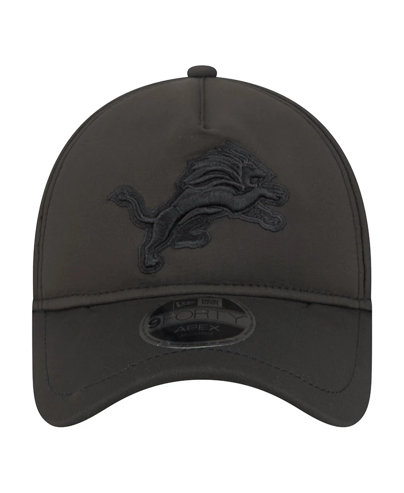 New Era Men's Black Detroit Lions Apex 9FORTY Adjustable Hat