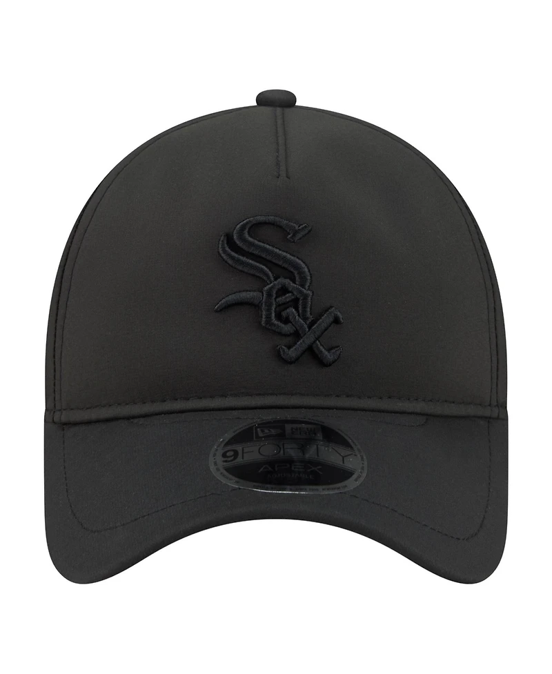 New Era Men's Black Chicago White Sox Injection Apex 9FORTY Adjustable Hat