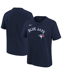 Nike Big Boys and Girls Navy Toronto Blue Jays Wordmark T-Shirt
