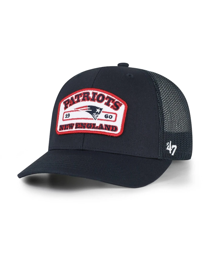 47 Brand Men's Navy New England Patriots Roadway Adjustable Trucker Hat