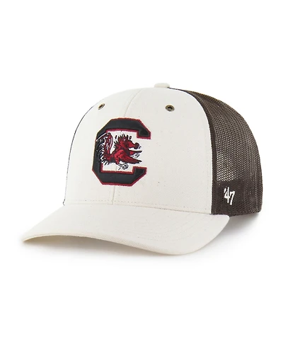 Carhartt x '47 Brand Men's Natural/Brown South Carolina Gamecocks Undyed Trucker Adjustable Hat