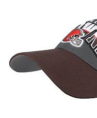 '47 Brand Men's Charcoal Cleveland Browns Split Block Mvp Adjustable Hat
