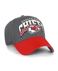 '47 Brand Men's Charcoal Kansas City Chiefs Split Block Mvp Adjustable Hat