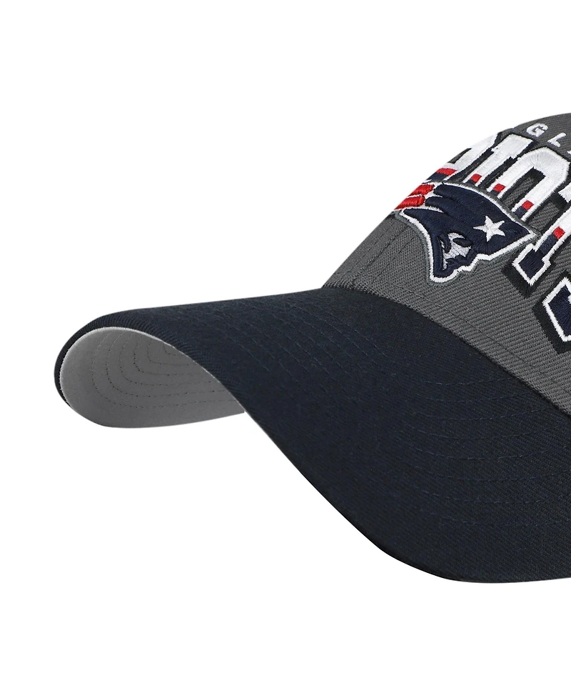 '47 Brand Men's Charcoal New England Patriots Split Block Mvp Adjustable Hat