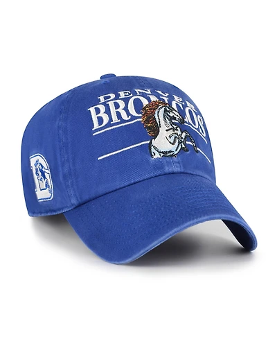 '47 Brand Men's Royal Denver Broncos Throwback Graphic Clean Up Adjustable Hat