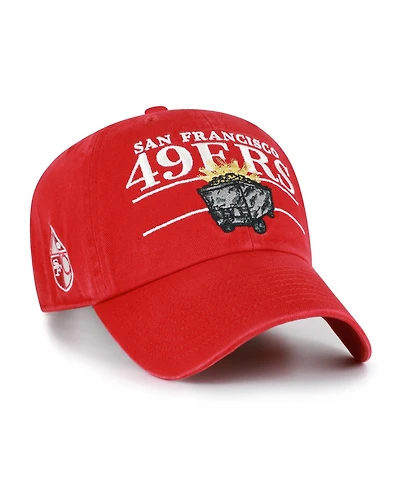 '47 Brand Men's Scarlet San Francisco 49ers Throwback Graphic Clean Up Adjustable Hat