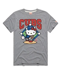 Homage Men's and Women's Gray Chicago Cubs Hello Kitty Tri-Blend T-Shirt