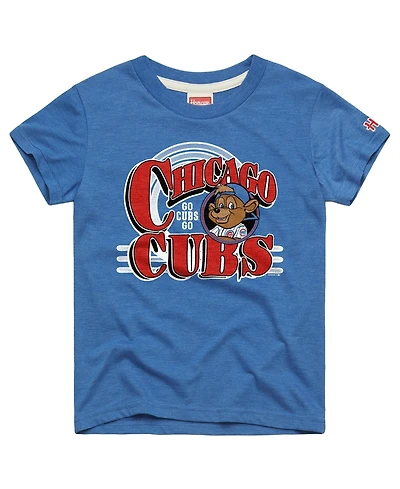 Homage Big Boys and Girls Royal Chicago Cubs Mascot Tri-Blend T-Shirt