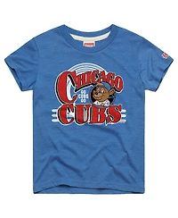 Homage Big Boys and Girls Royal Chicago Cubs Mascot Tri-Blend T-Shirt