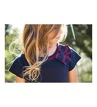 Hope & Henry Girls Milano Tipped Sweater Dress