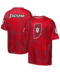 Outerstuff Big Boys and Girls Crimson Indiana Hoosiers Off-Side Sublimated T-Shirt