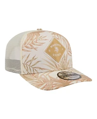 New Era Men's Tan Minnesota Vikings Tonal Palm Coolera 9SEVENTY Adjustable Trucker Hat