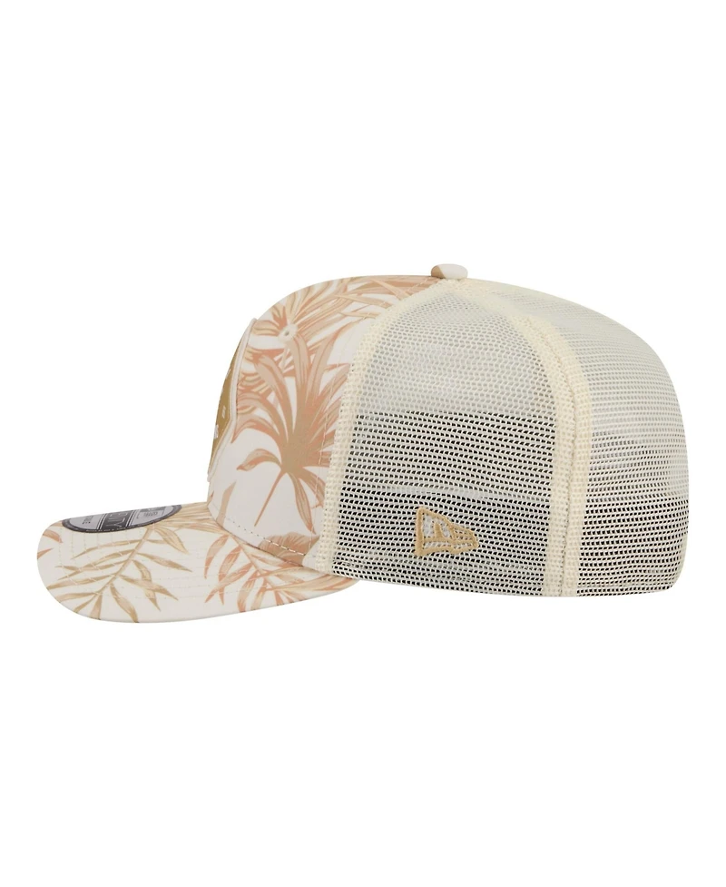 New Era Men's Tan Miami Dolphins Tonal Palm Coolera 9SEVENTY Adjustable Trucker Hat