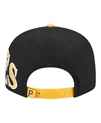New Era Men's Black/Gold Pittsburgh Pirates Stretched Two-Tone 9FIFTY Adjustable Hat