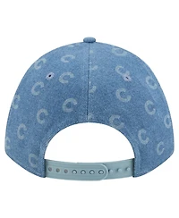 New Era Men's and Women's Denim Chicago Cubs A-Frame 9FORTY Adjustable Hat
