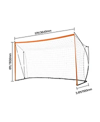 Sugift Portable Soccer Goal Net for Adults Kids Backyard Practice Steel Fiberglass with Carry Bag