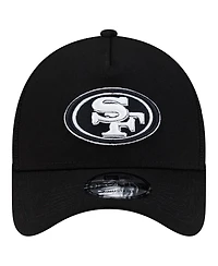 New Era Men's Black San Francisco 49ers City Script 9FORTY A-Frame Adjustable Hat
