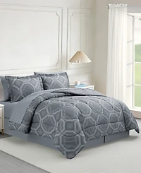 Macy's Darien Geo Reversible Microfiber 8-piece Comforter Set