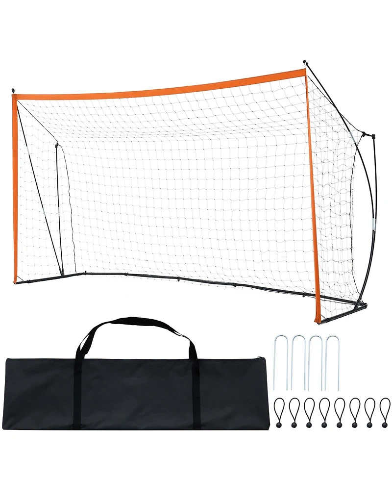 Sugift Portable Soccer Goal Net for Adults Kids Backyard Practice Steel Fiberglass with Carry Bag