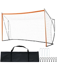 Sugift Portable Soccer Goal Net for Adults Kids Backyard Practice Steel Fiberglass with Carry Bag